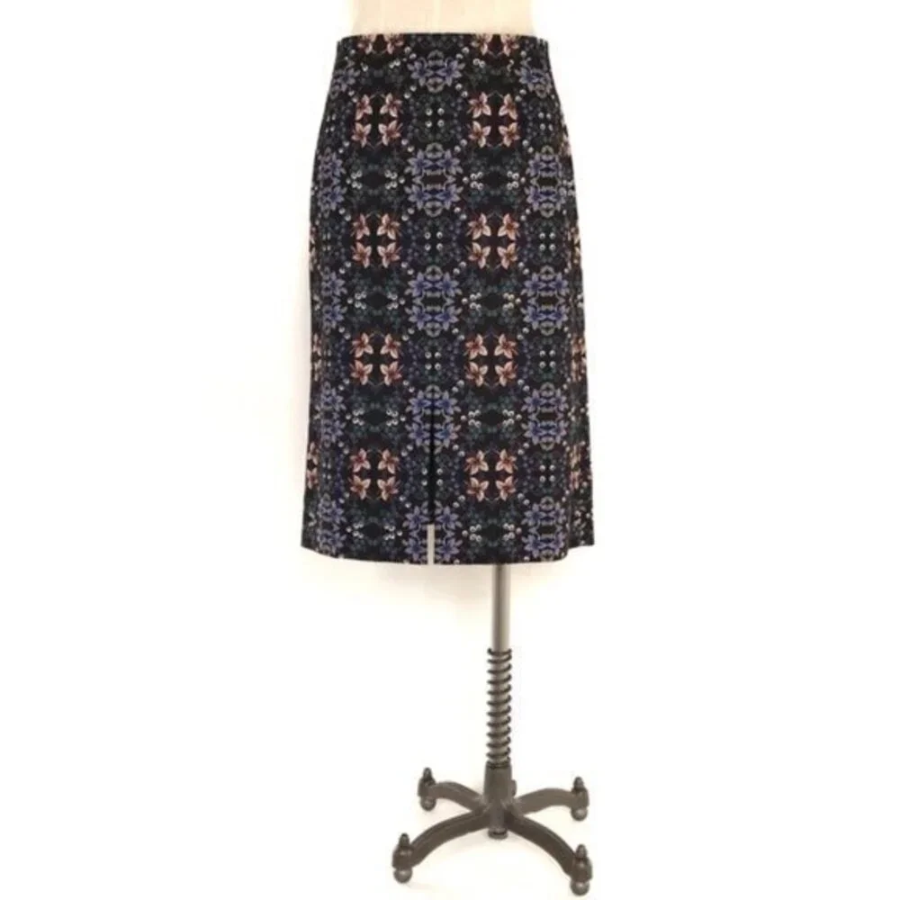 NWT J. Crew Mirrored Floral A-line Midi Skirt 4
